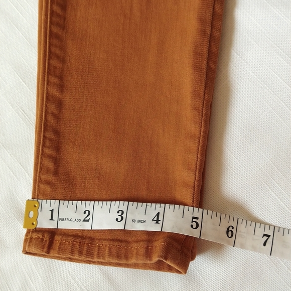 Madewell 9" Mid Rise Skinny Ankle Jeans Buttons Fly Copper Color Size 26 - Picture 14 of 16